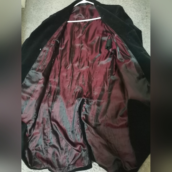 ZARA VELOURS BLACK COAT - Picture 3 of 9